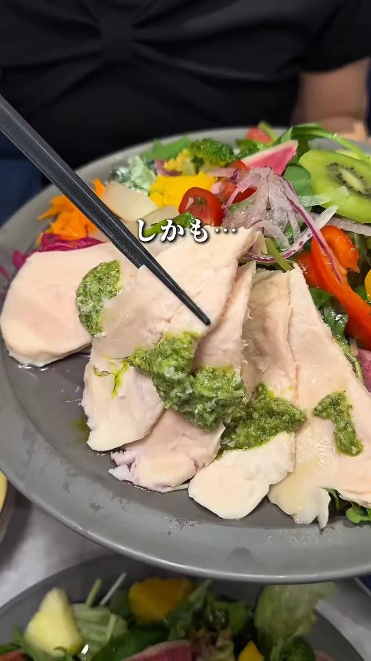 サラダプレートのアップ