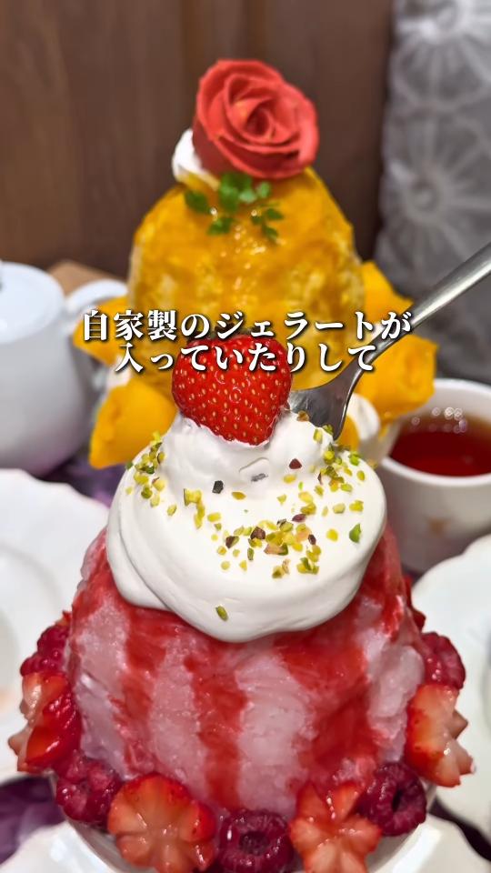 いちごのかき氷